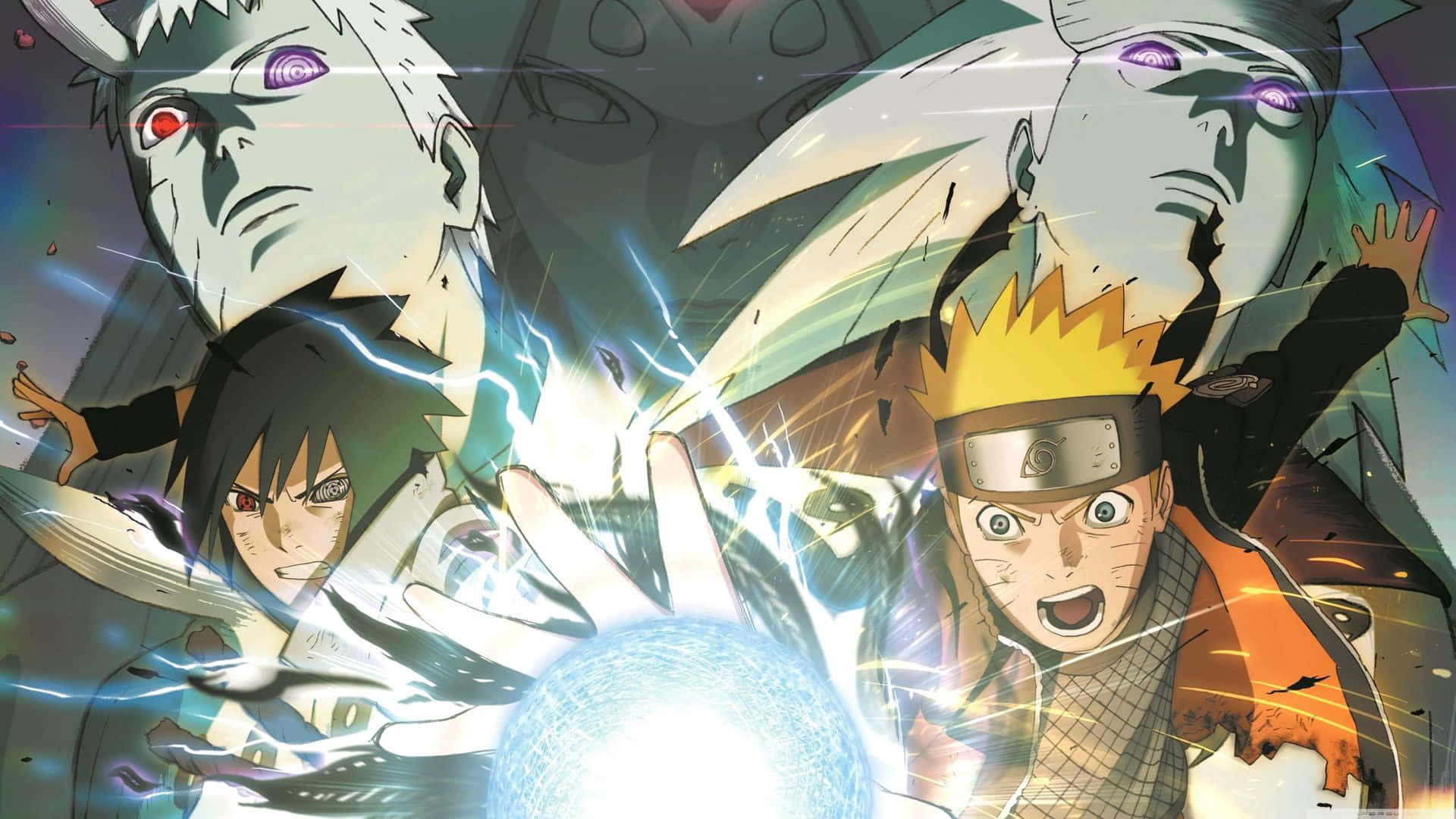 "Blast off with Naruto and the latest Macbook Pro" Wallpaper