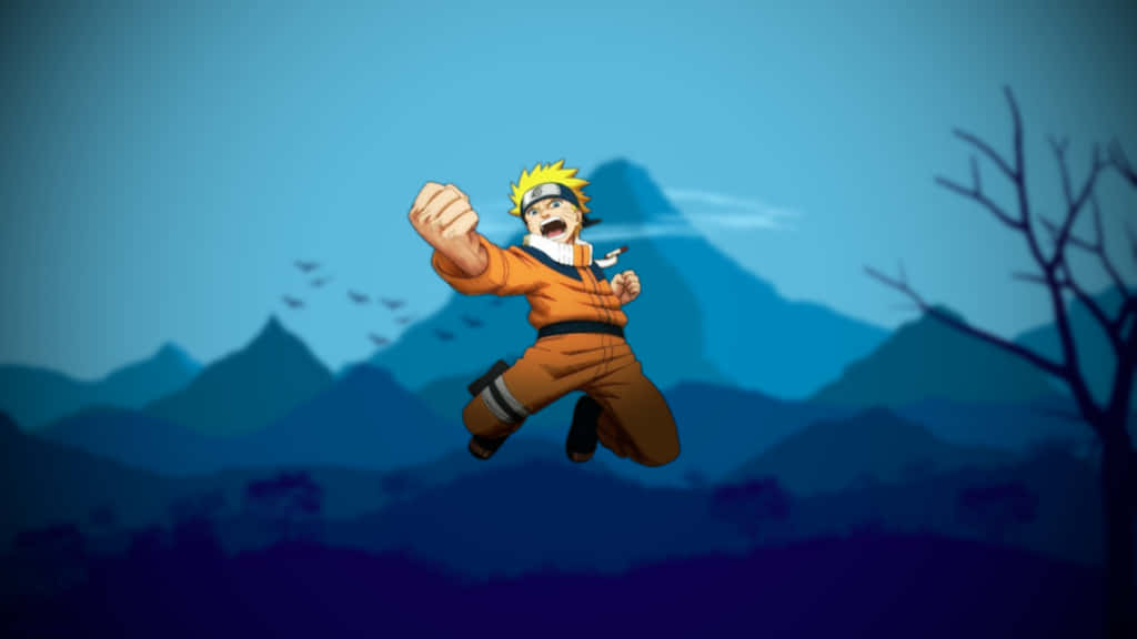 Prepáratepara Crear, Desplazarte Y Explorar Con La Nueva Macbook Pro De Naruto, Impulsada Por Apple. Fondo de pantalla