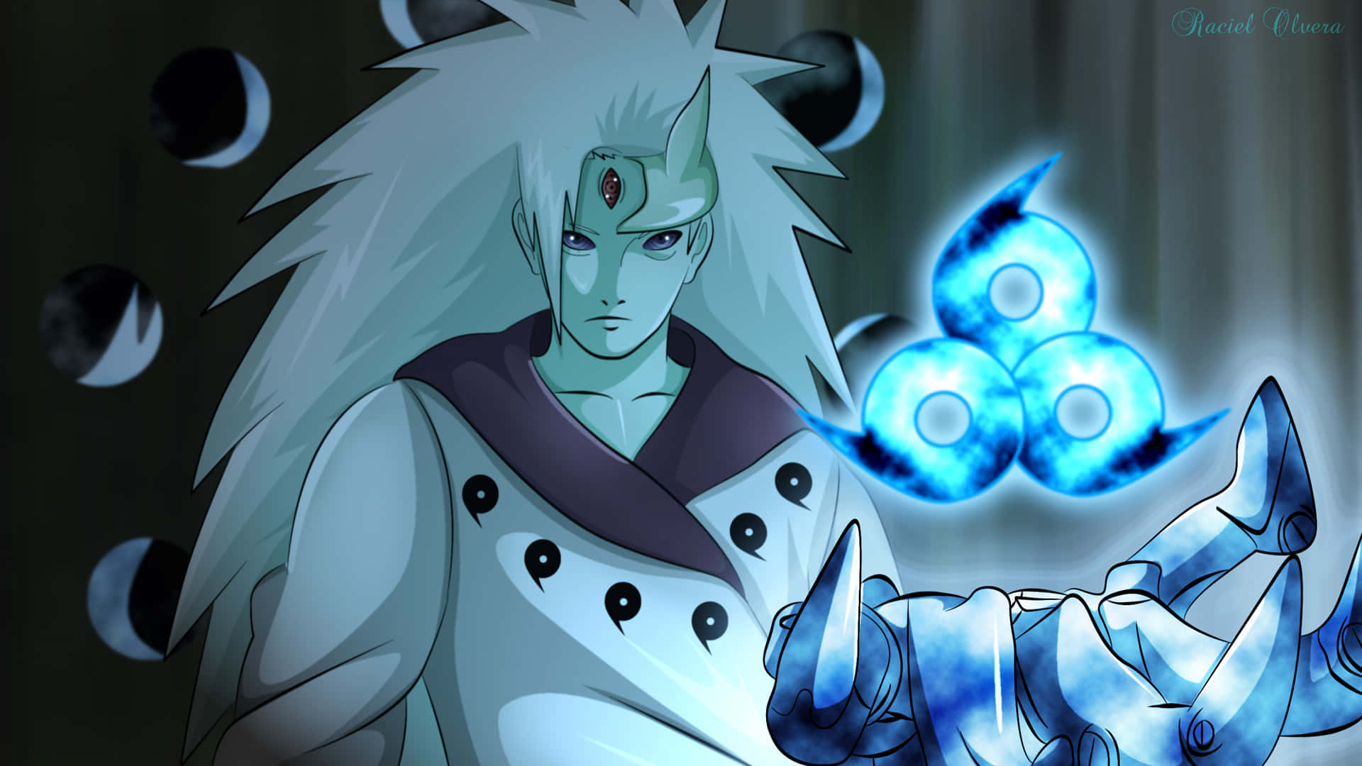 Madara Uchiha, villain of the Naruto world with immense power. Wallpaper