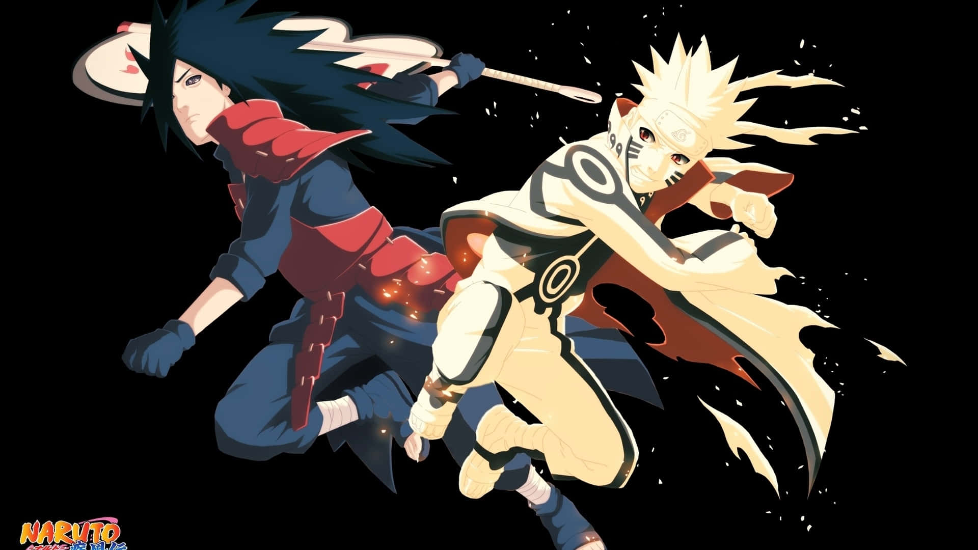 Madara Uchiha, a powerful ninja from the fictional Naruto universe Wallpaper