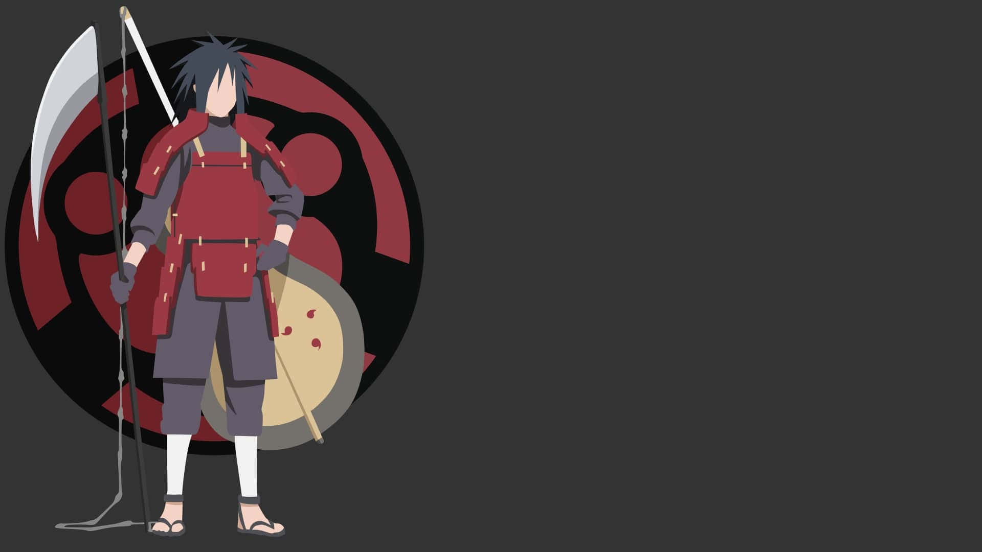 Bågskurkenmadara Uchiha Från Anime-serien Naruto. Wallpaper