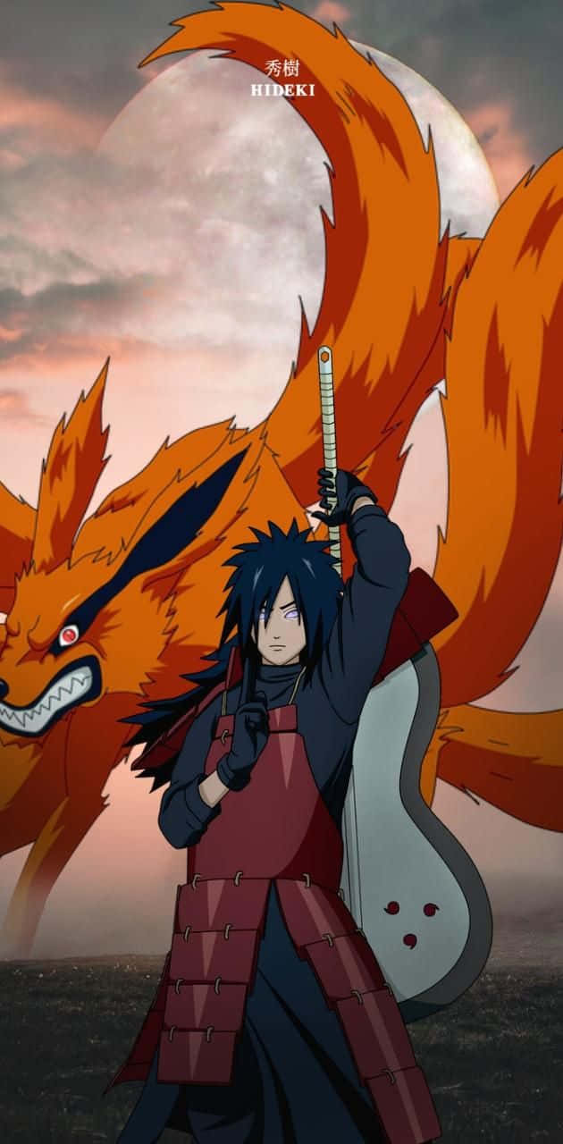 Den legendariske Madara Uchiha fra Naruto står klar til kamp. Wallpaper