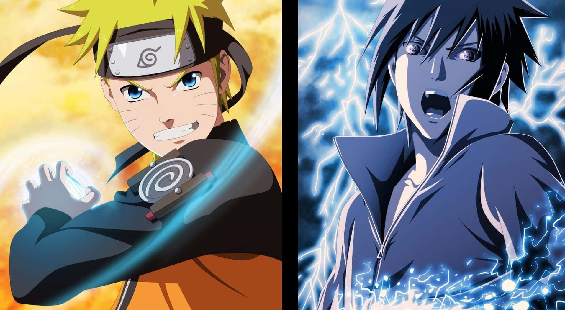 Naruto VS. Sasuke Manga Anime Tapet Wallpaper