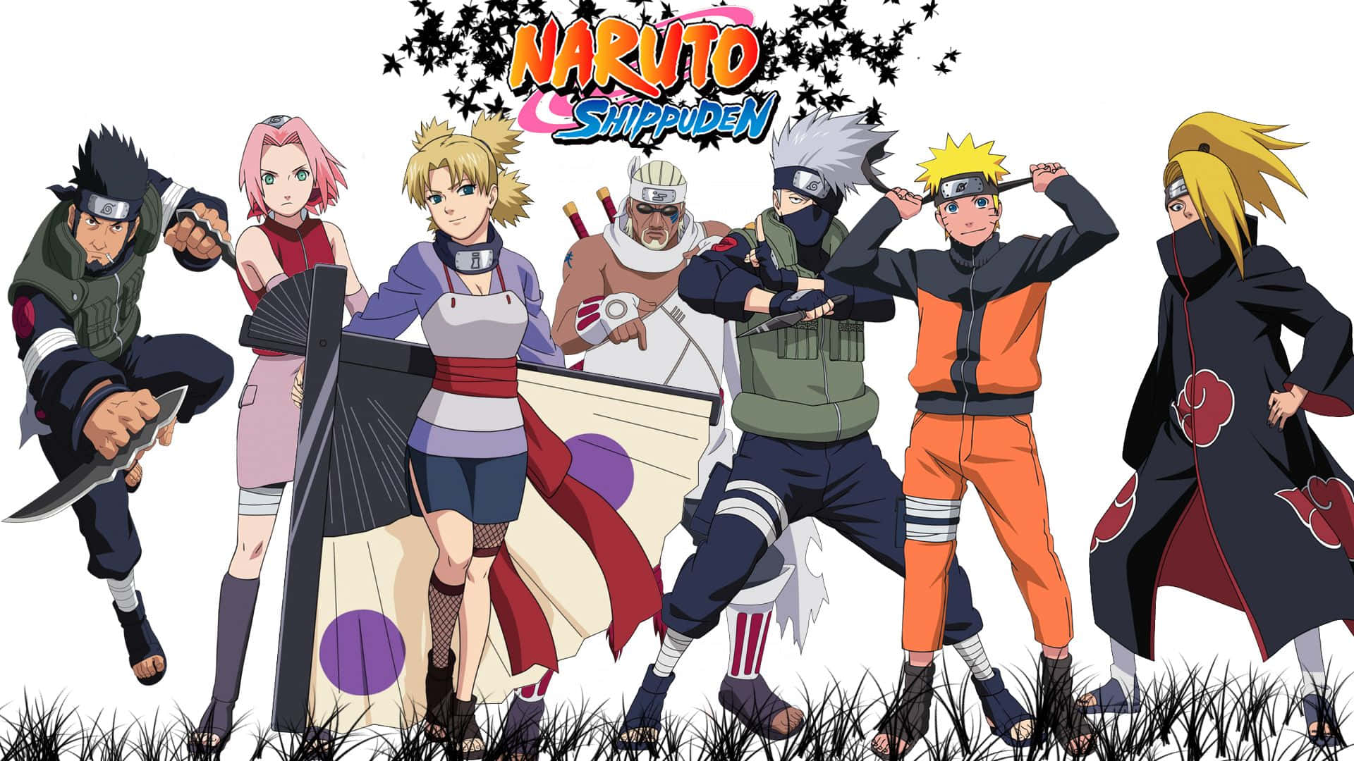 Poster D'arte Manga Anime Di Naruto Shippuden. Sfondo