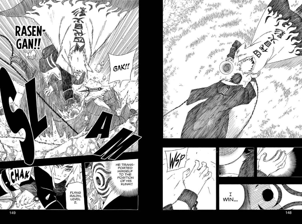 Naruto accelerates chakra flow with Rasengan