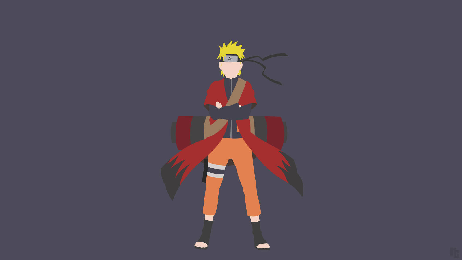 Naruto minimalistisk anime baggrund Wallpaper