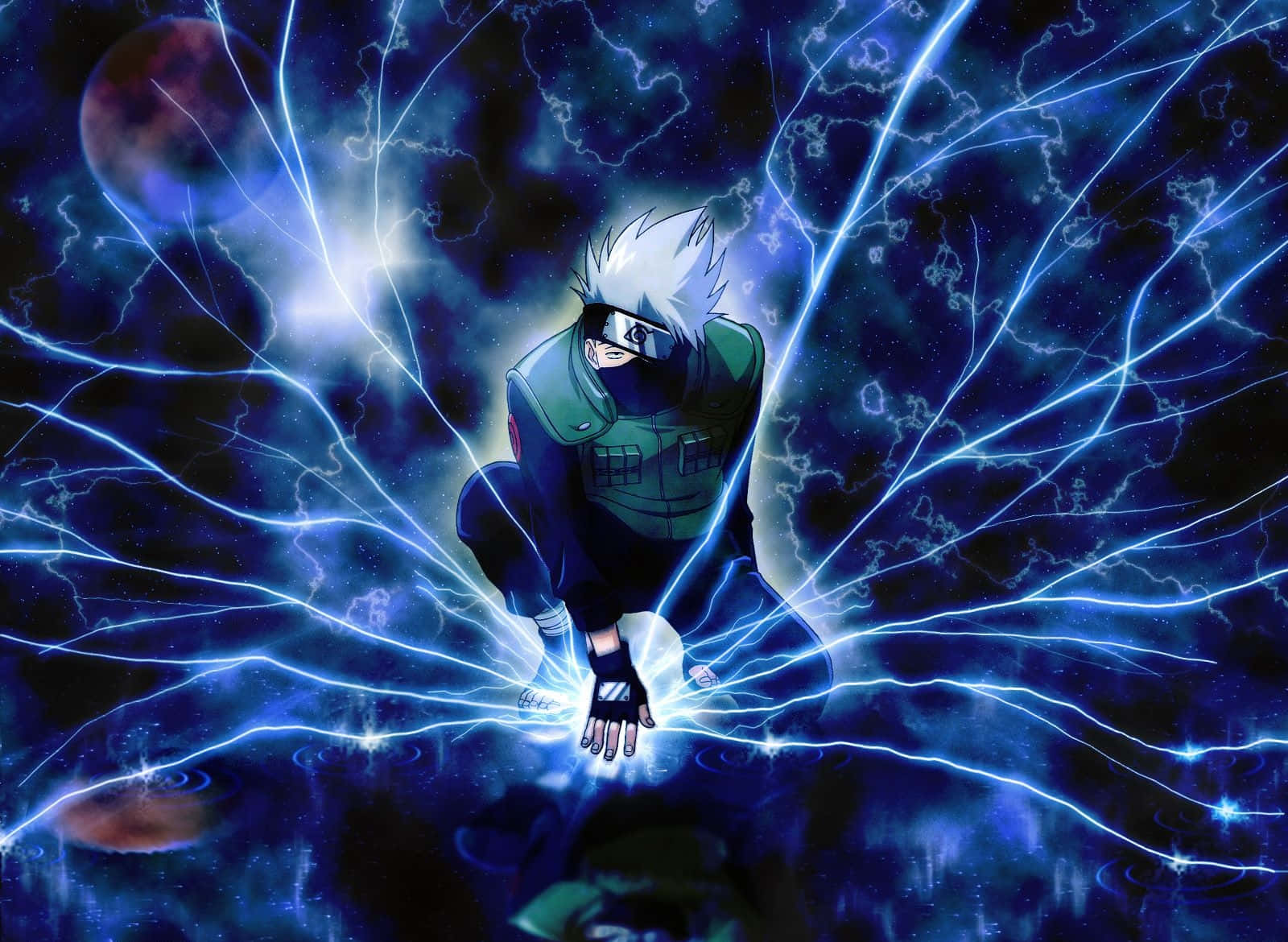 Kakashi Hatake Naruto Neon Lightning Wallpaper