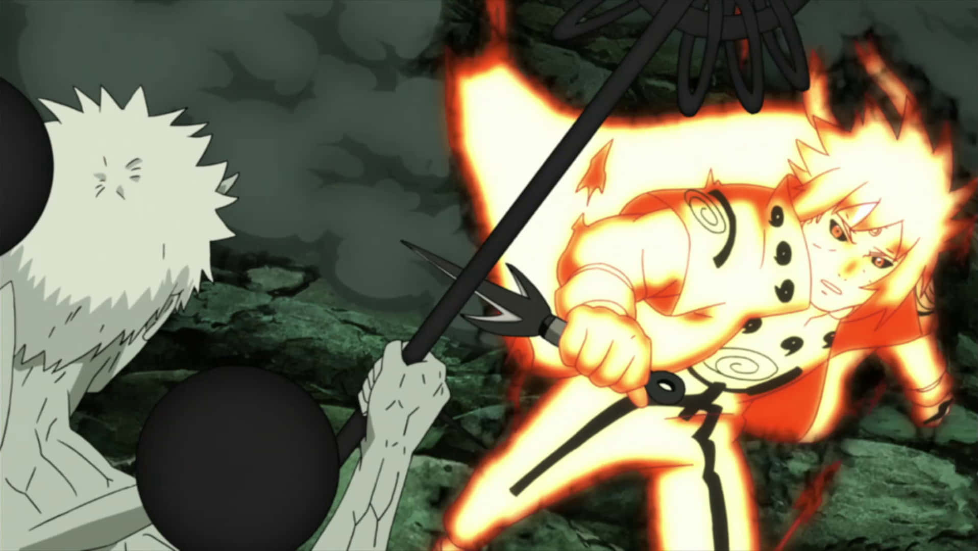 Naruto Uzumaki with the Nine Tails Chakra Wallpaper