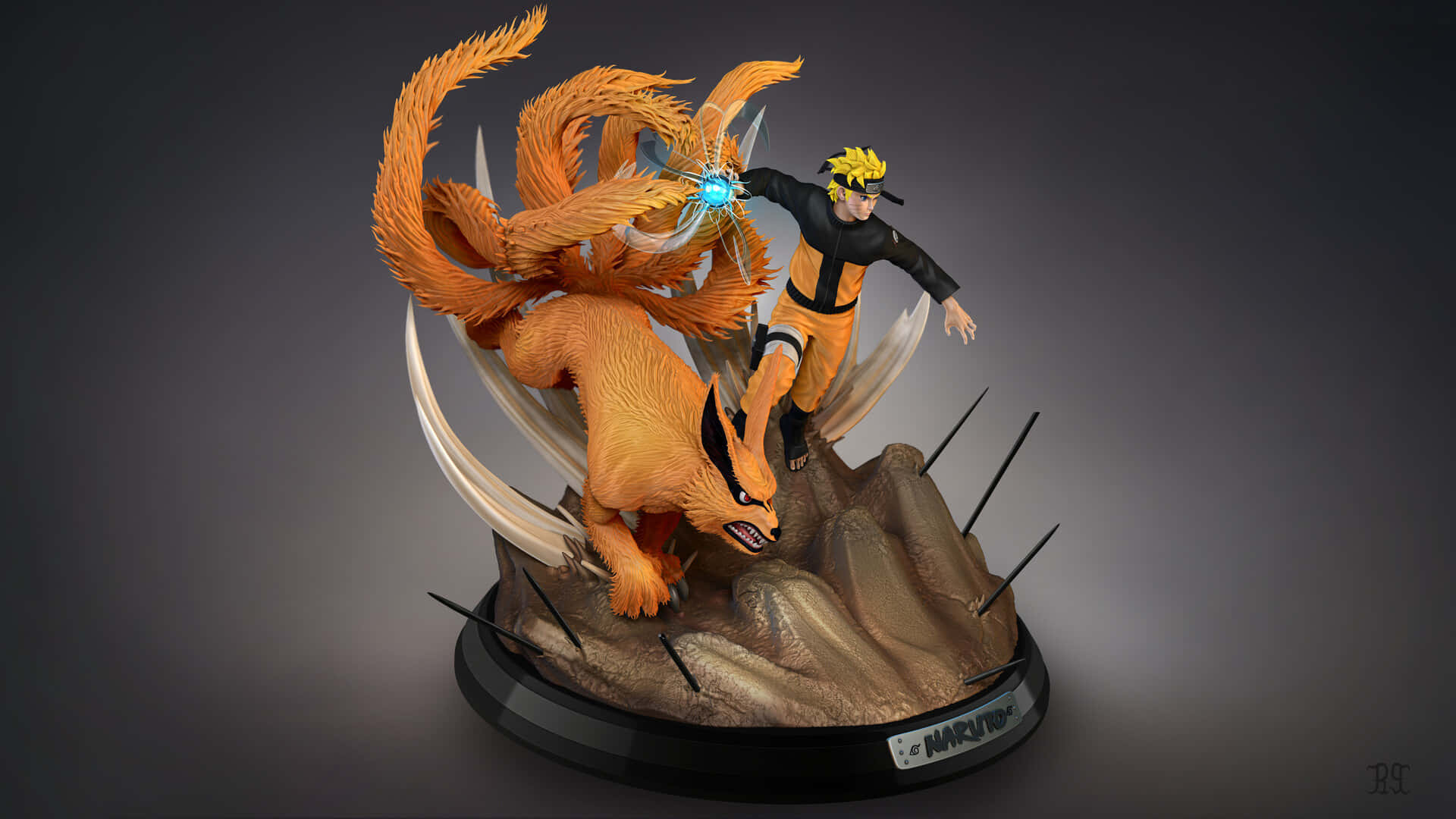 Naruto Nine Tails Action Figure Wallpaper