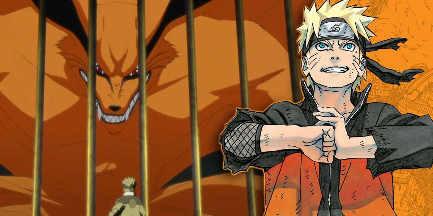 Naruto Nine Tails Behind Bars Wallpaper