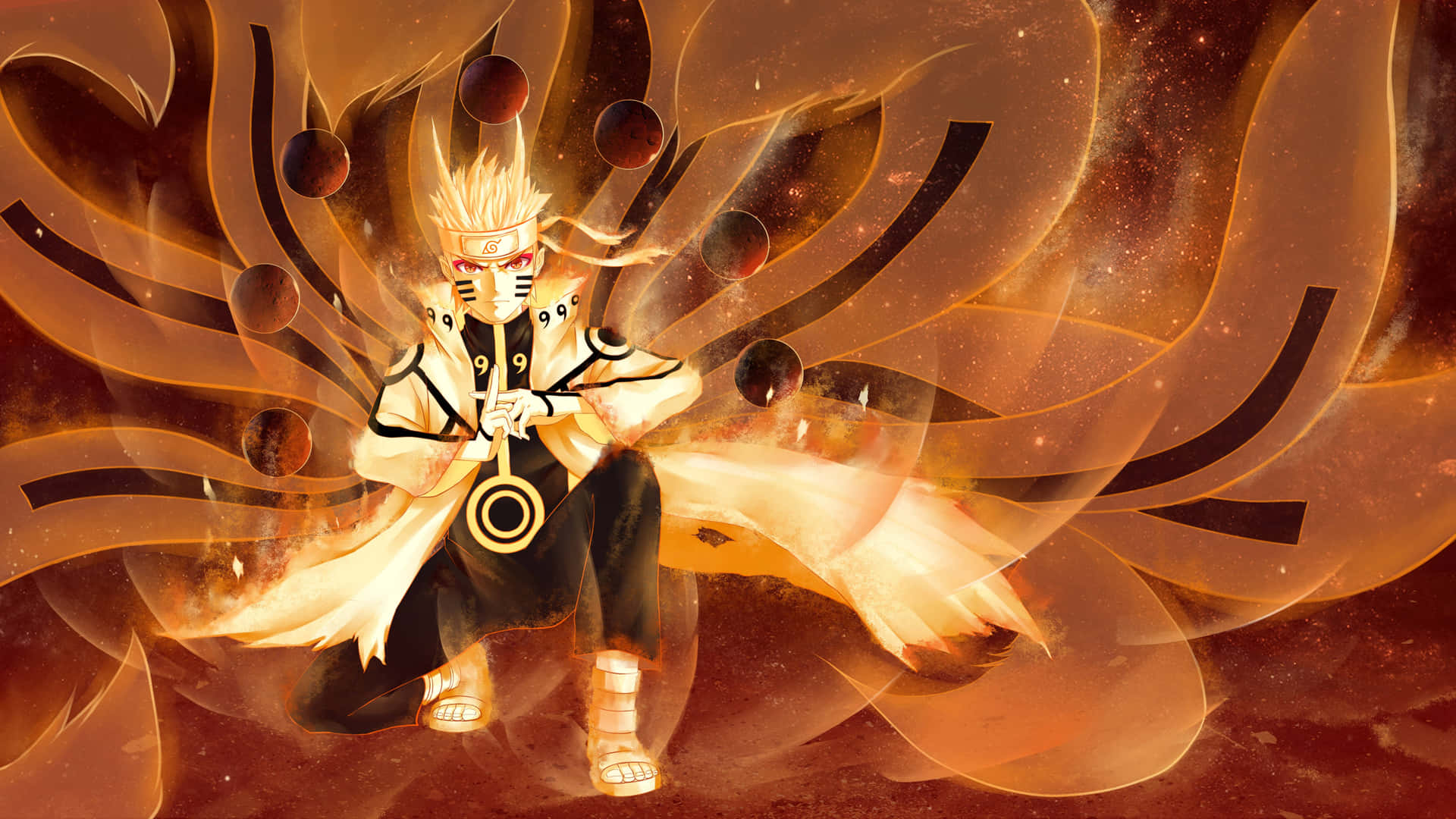 Naruto Uzumaki and Kurama, the Nine-Tailed Fox Wallpaper
