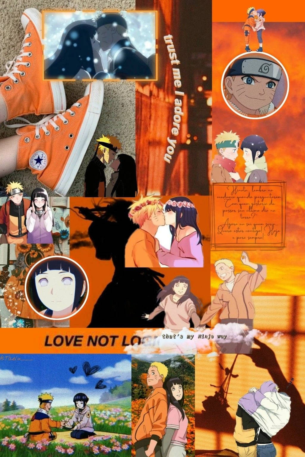 Naruto Og Hinata Collage Wallpaper