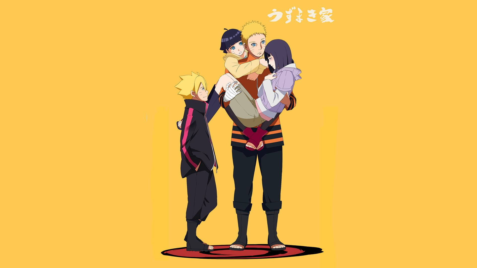 Naruto Og Hinata-familien Wallpaper