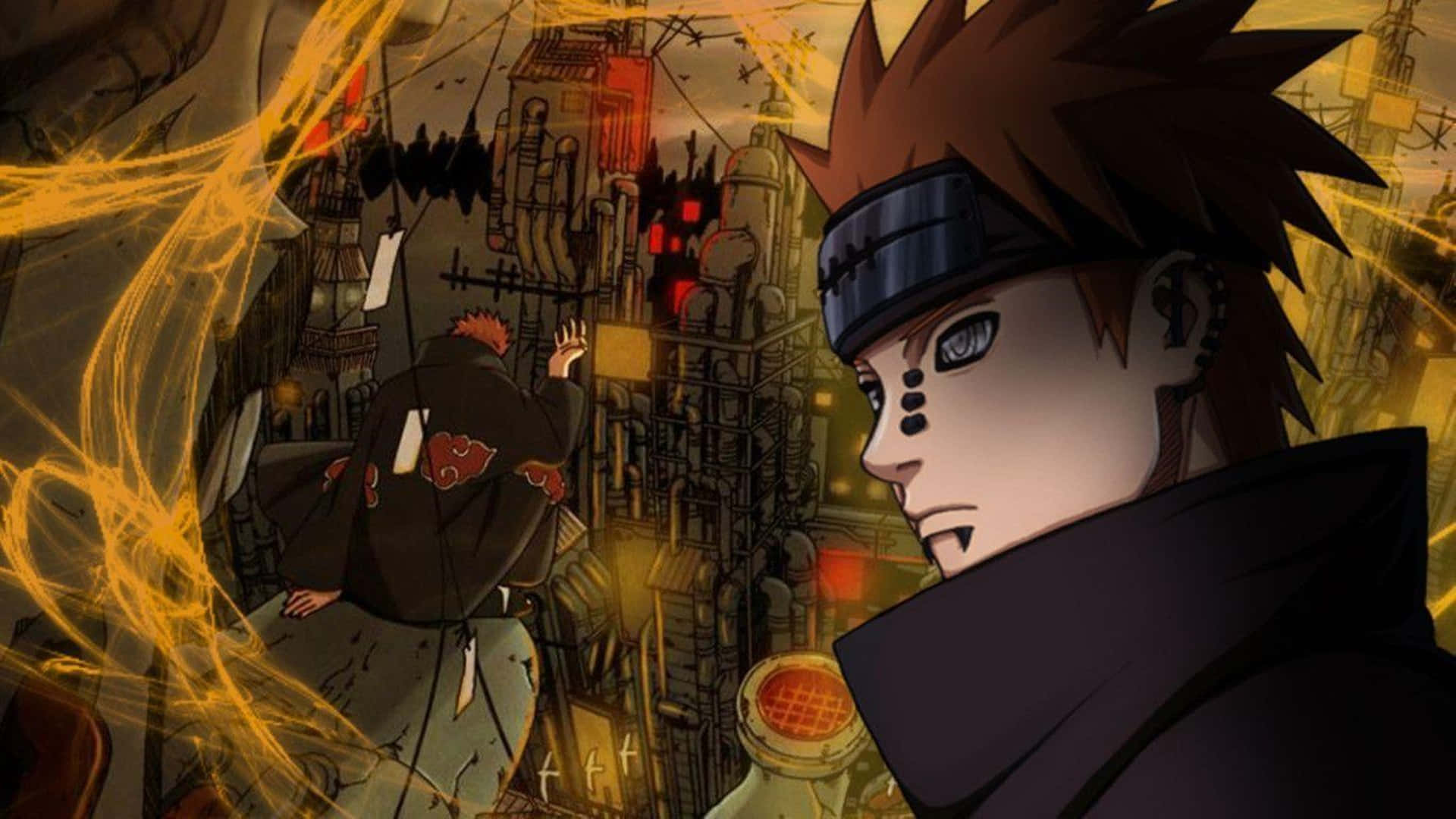 Naruto frigører magten af smerte. Wallpaper