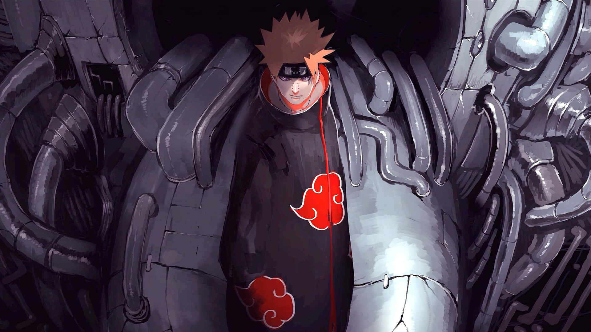 Pain unleashes the Rinnegan against Naruto. Wallpaper
