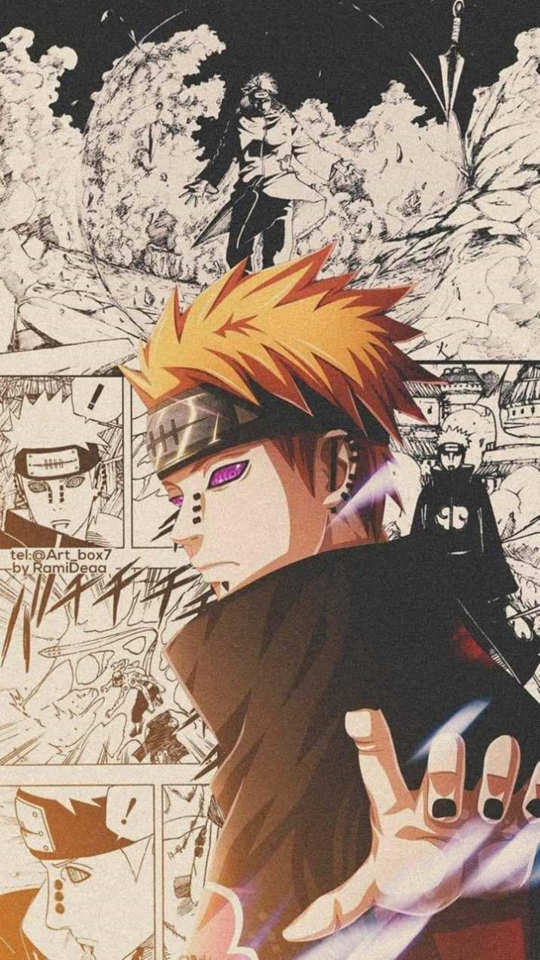 "A determined look, a mission: feeling the Pain of Naruto in 4K" Wallpaper