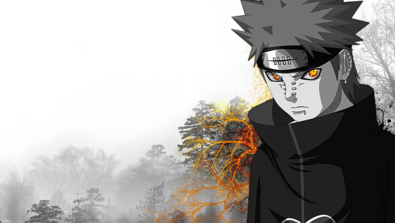 Naruto Pain In Glowing Eyes Background