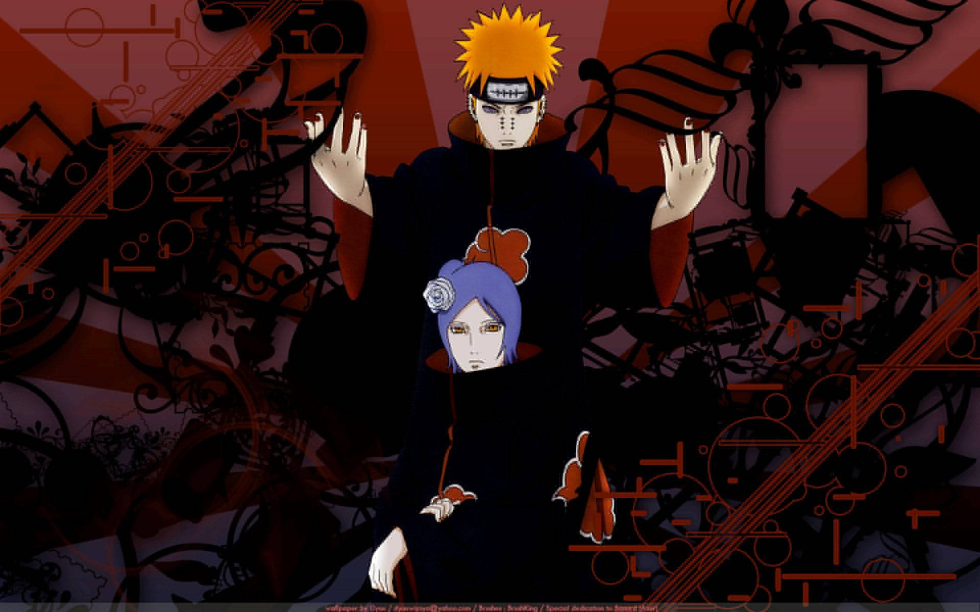 Naruto Pain With Girl Character Background