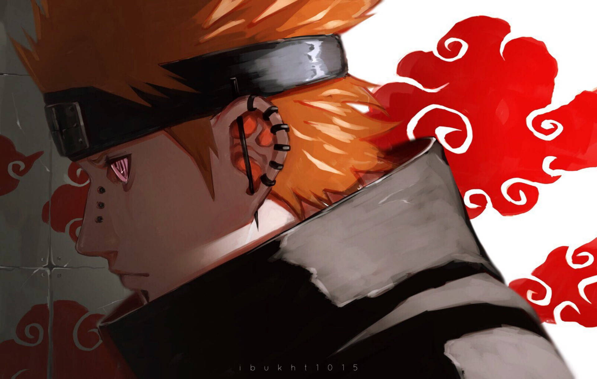 Naruto Pain  With Red Sharingan Wallpaper