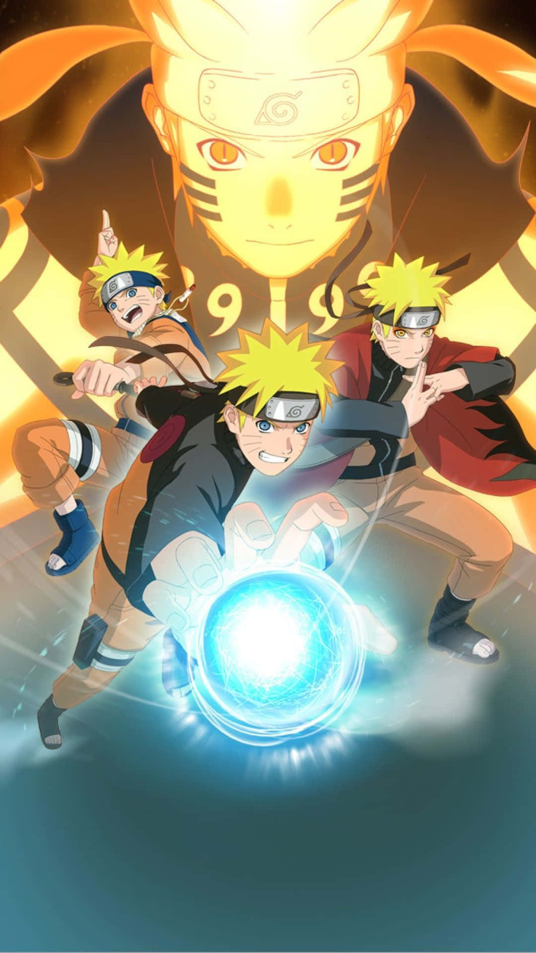Dynamic Naruto Action Scene on Your Phone Screen
