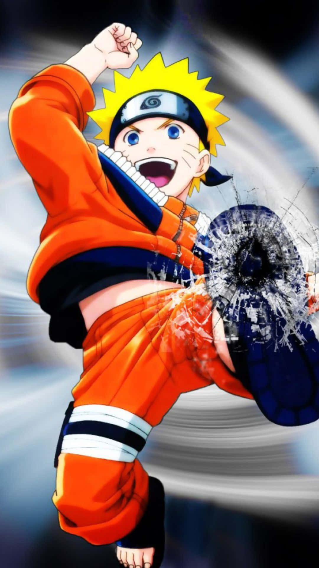 Caption: Unleash the Power of the Nine-Tails - Naruto Uzumaki Phone Background