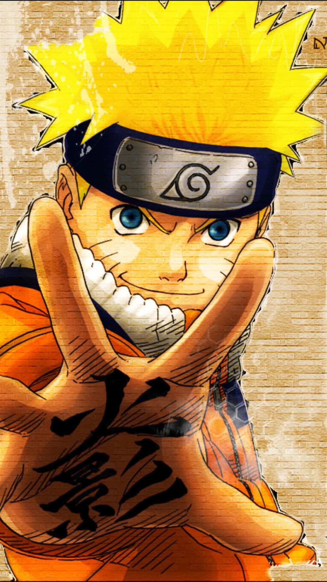 Feisty Naruto Action Pose Wallpaper
