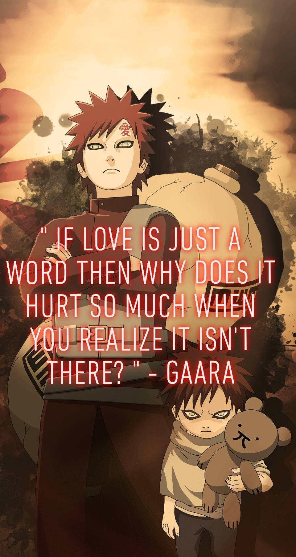 Download Naruto Quotes Love Is Just A Word Wallpaper