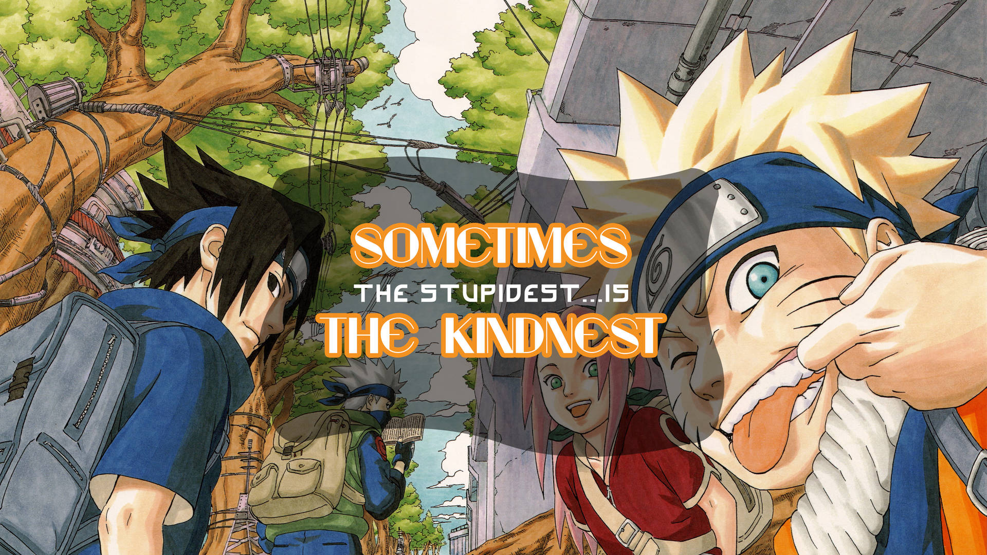 Citasde Naruto: El Más Estúpido Es El Más Amable. Fondo de pantalla
