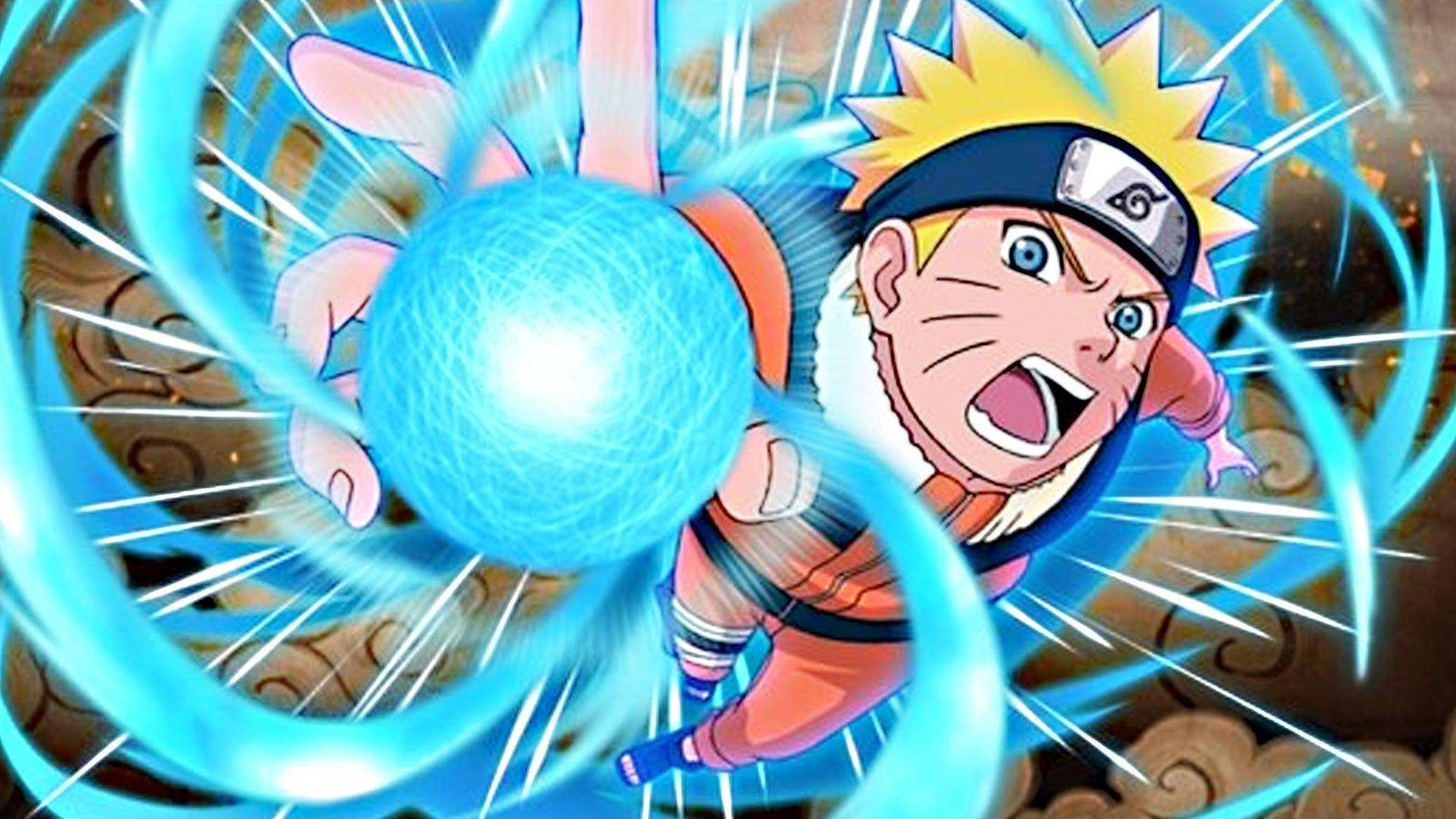 Naruto Løfter sin hånd Rasengan Angreb Tapet: Wallpaper