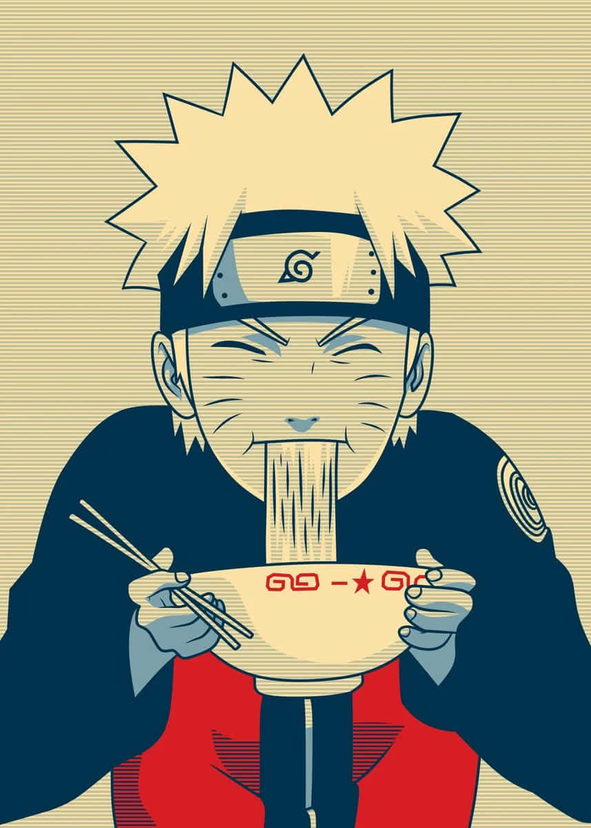 "Fresh Ramen cooked by Naruto the noodle expert." Wallpaper