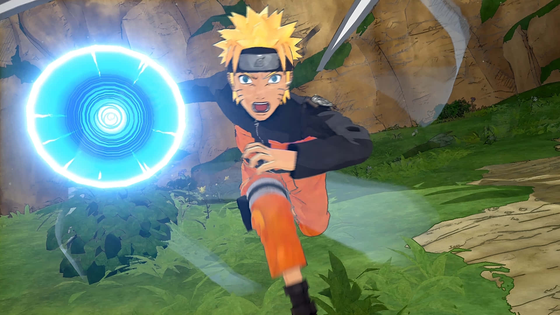 Naruto Running With Rasengan Wallpaper