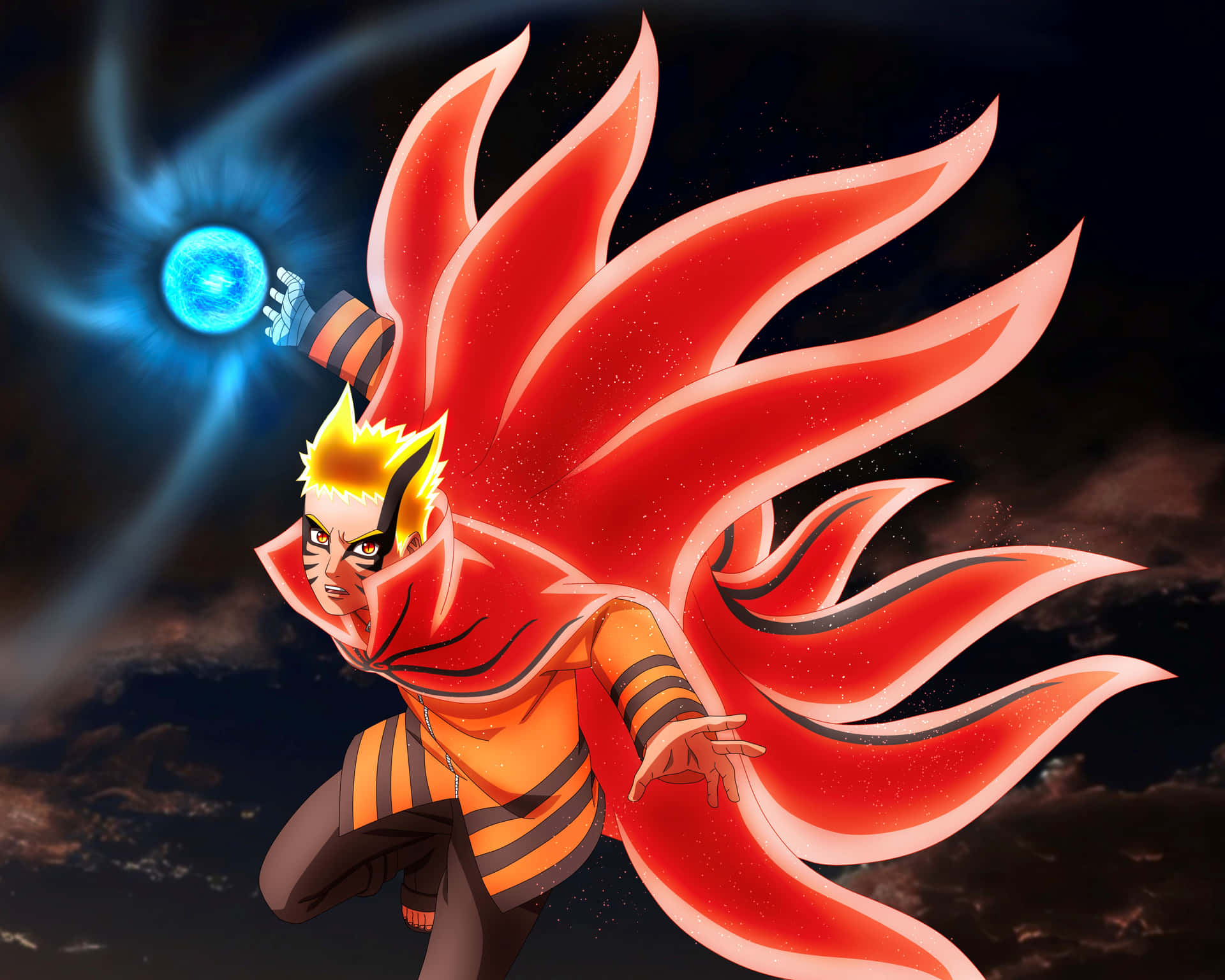 Download Naruto Rasengan With Tails Wallpaper | Wallpapers.com