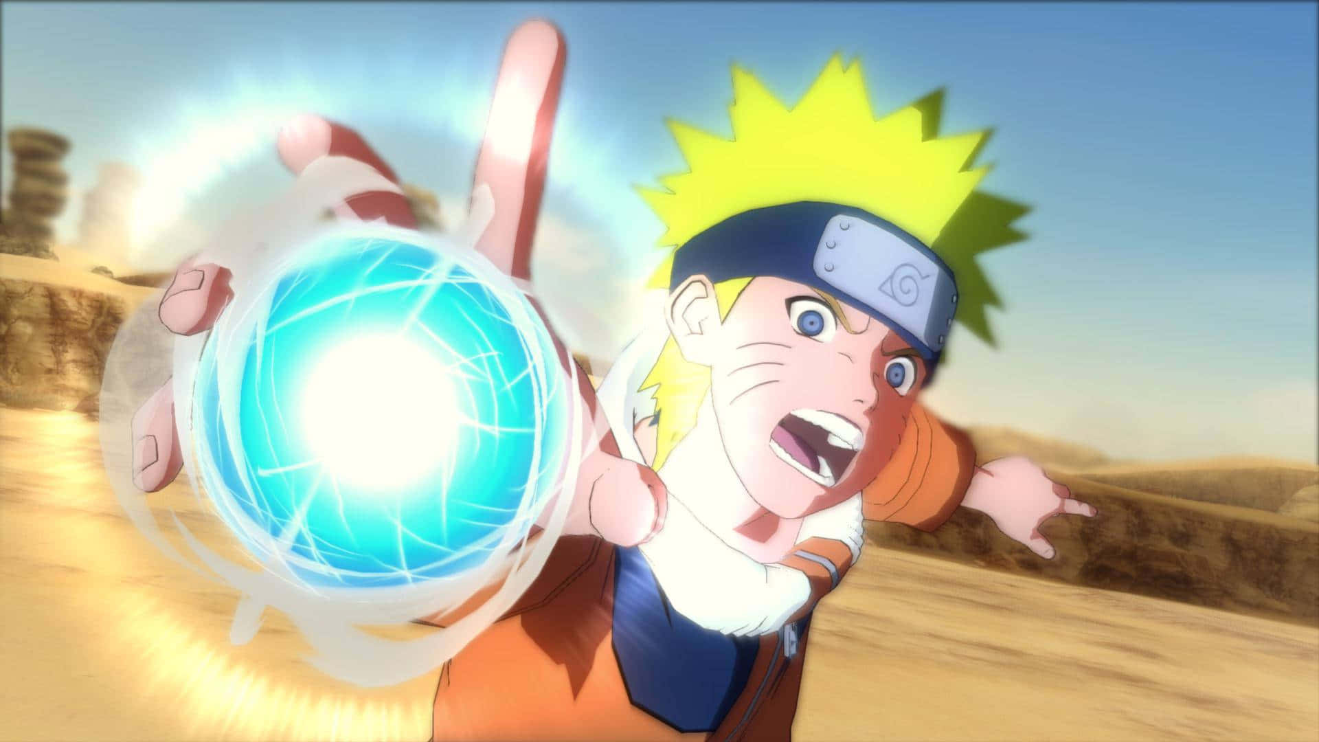 "Naruto Unleashing the Power of the Rasengan" Wallpaper