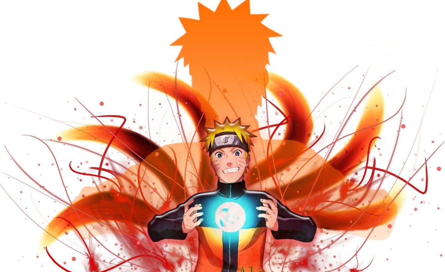 Naruto Rasengan Orange Anime Background