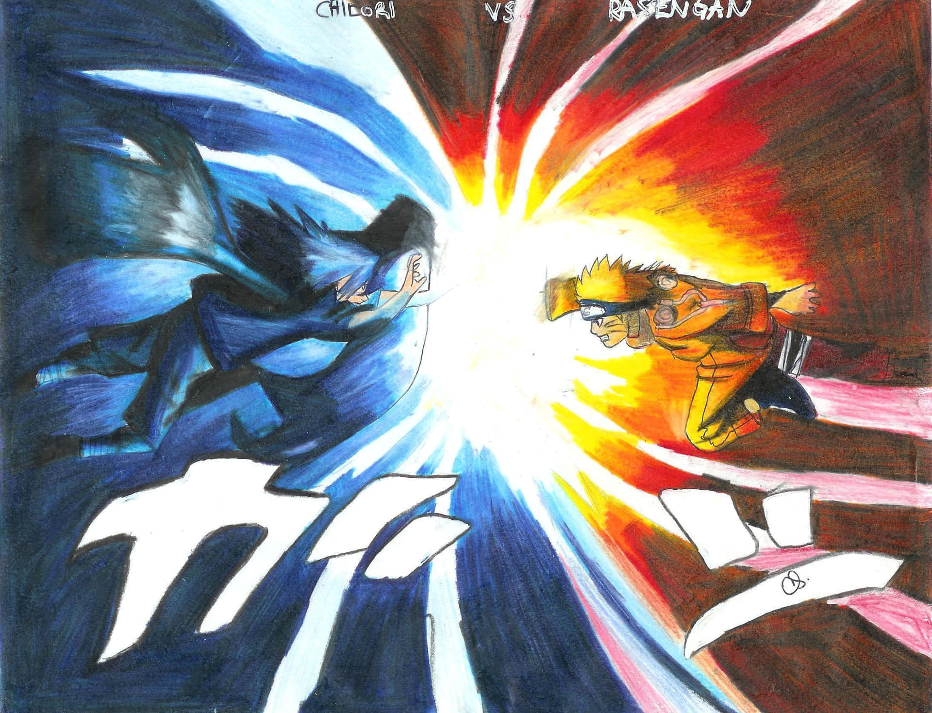 "Naruto Prepares for Battle with a Rasengan!" Wallpaper