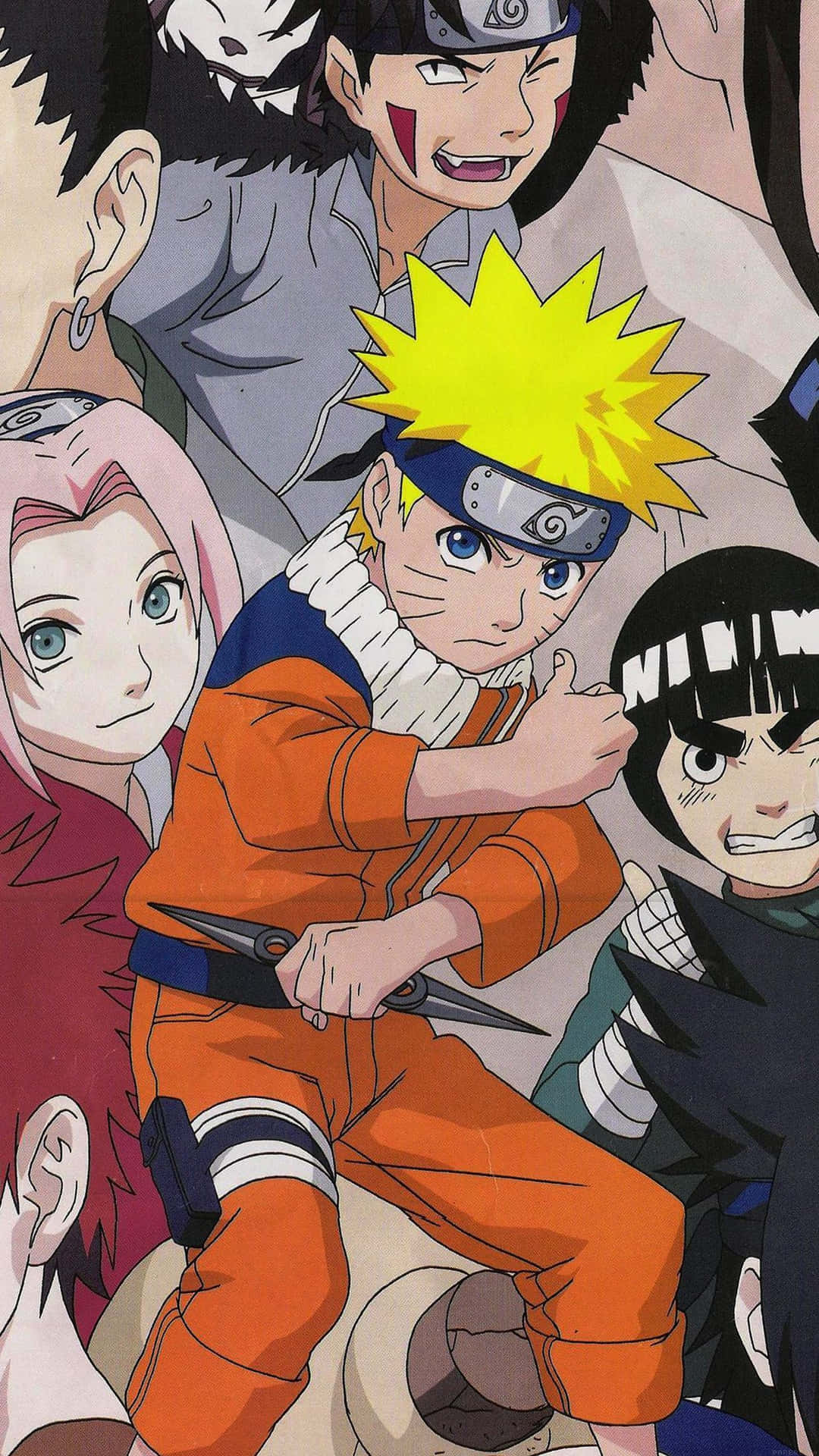 Naruto's Friend in Action Wallpaper
