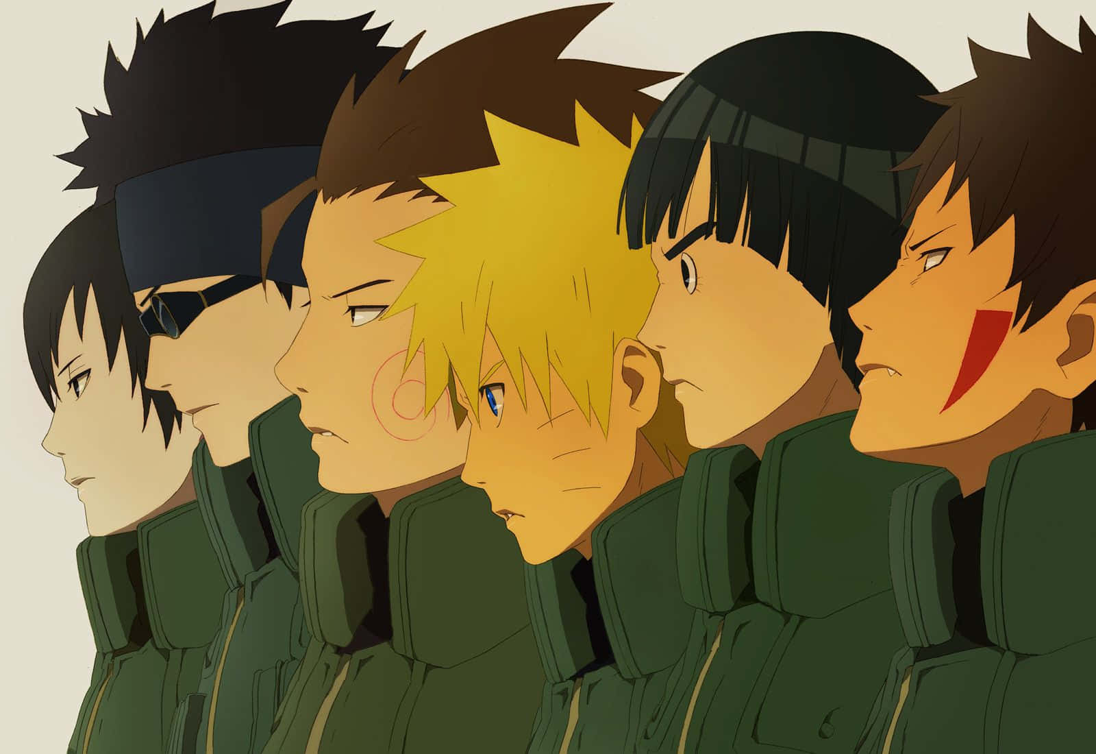 Naruto and his friends sharing a moment together Wallpaper