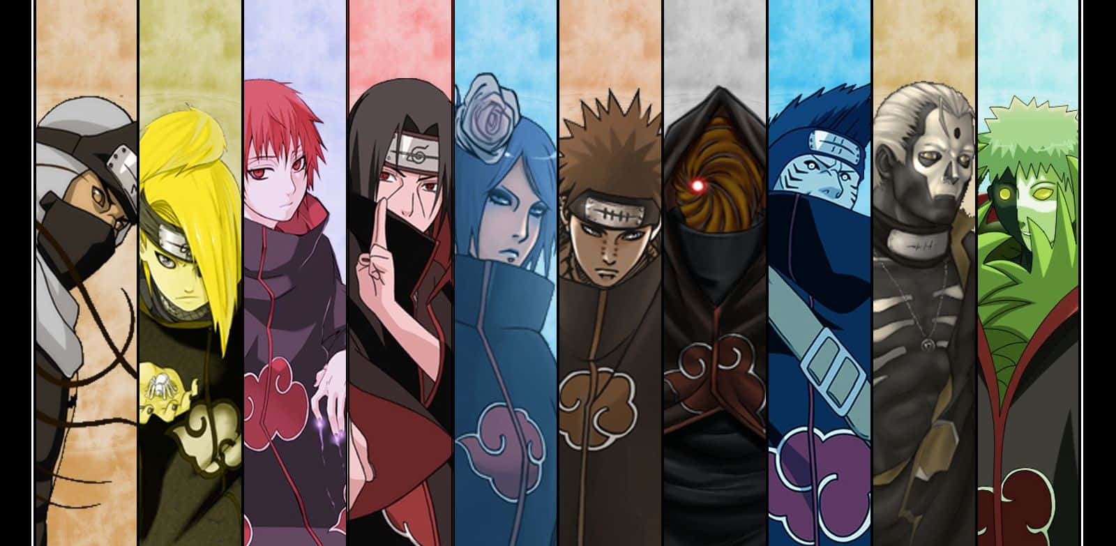 Naruto and his friends ready for action Wallpaper