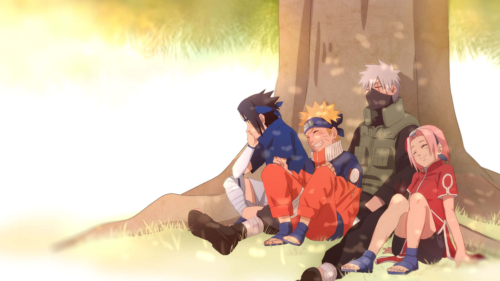 Naruto and Friends Ready for Battle Wallpaper