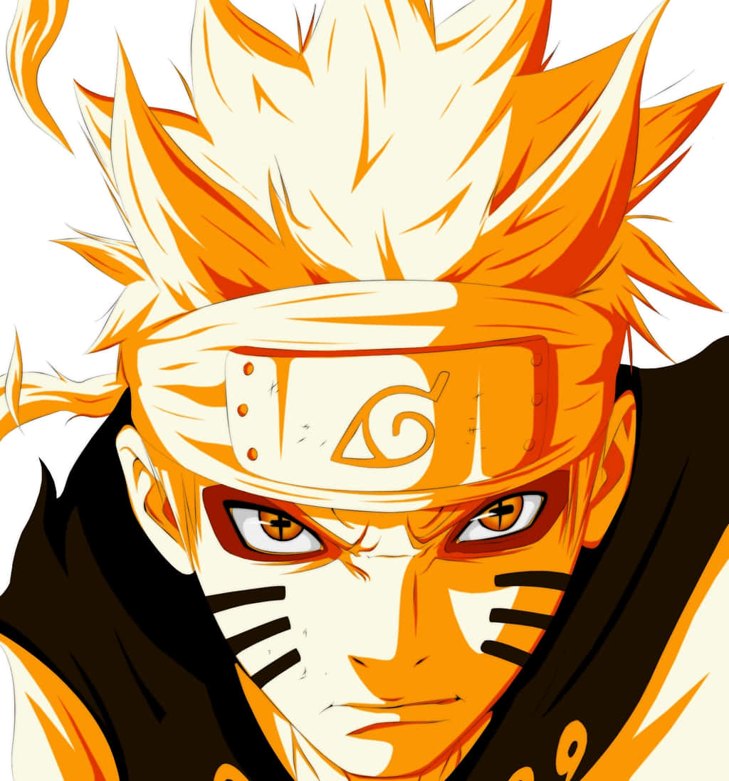 Naruto Uzumaki in Sage Mode showcasing his immense power and determination Wallpaper