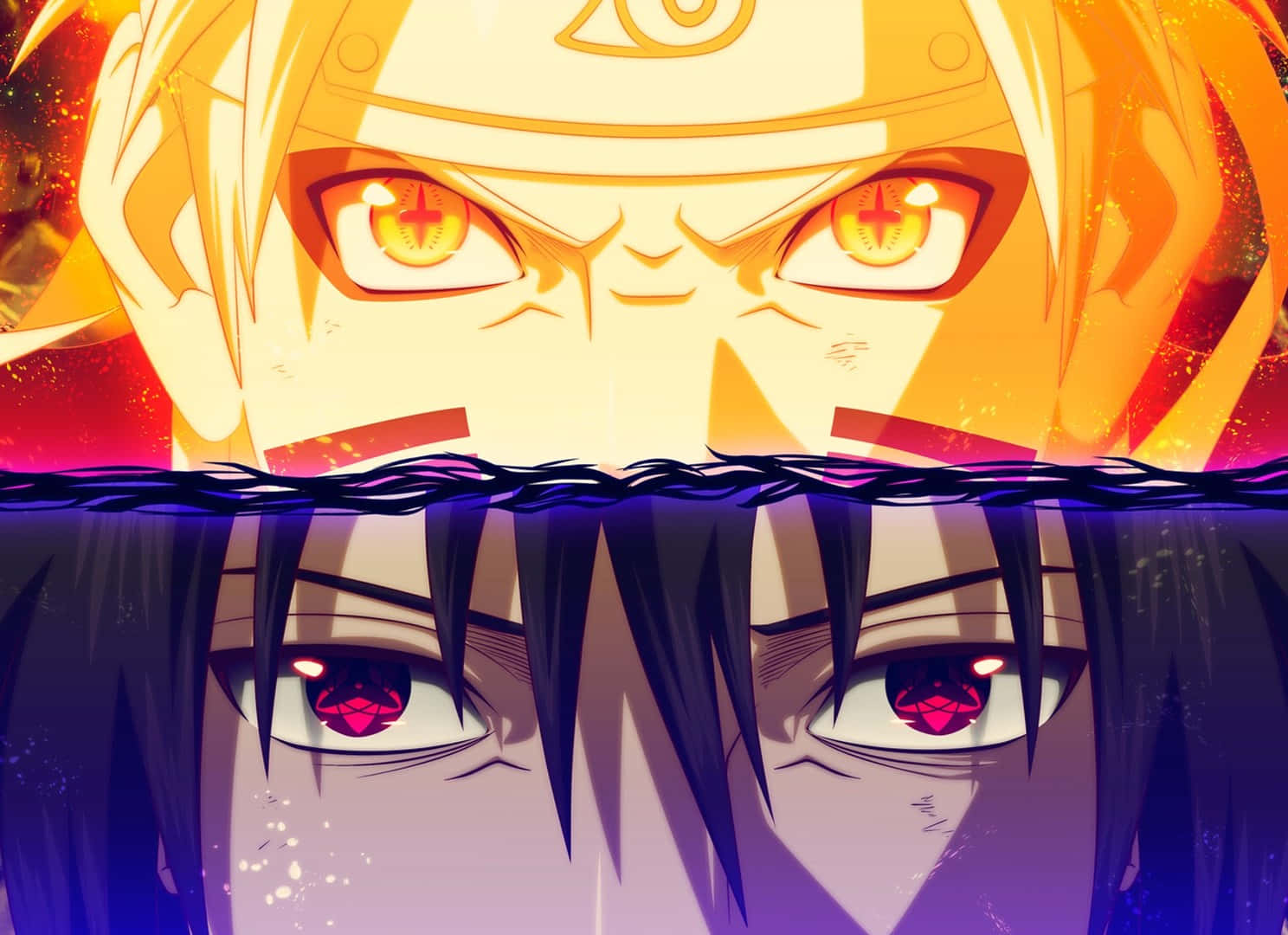 Naruto Uzumaki Showcasing His Impressive Sage Mode Power Wallpaper