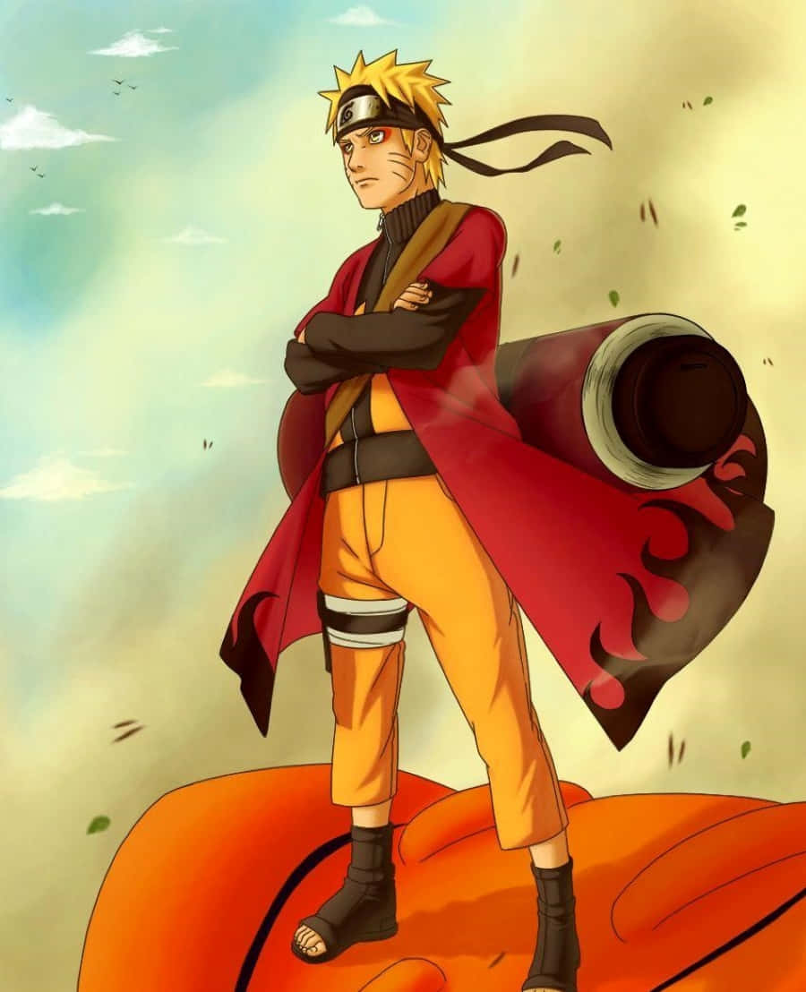 Naruto Uzumaki wielding his immense power in Sage Mode Wallpaper
