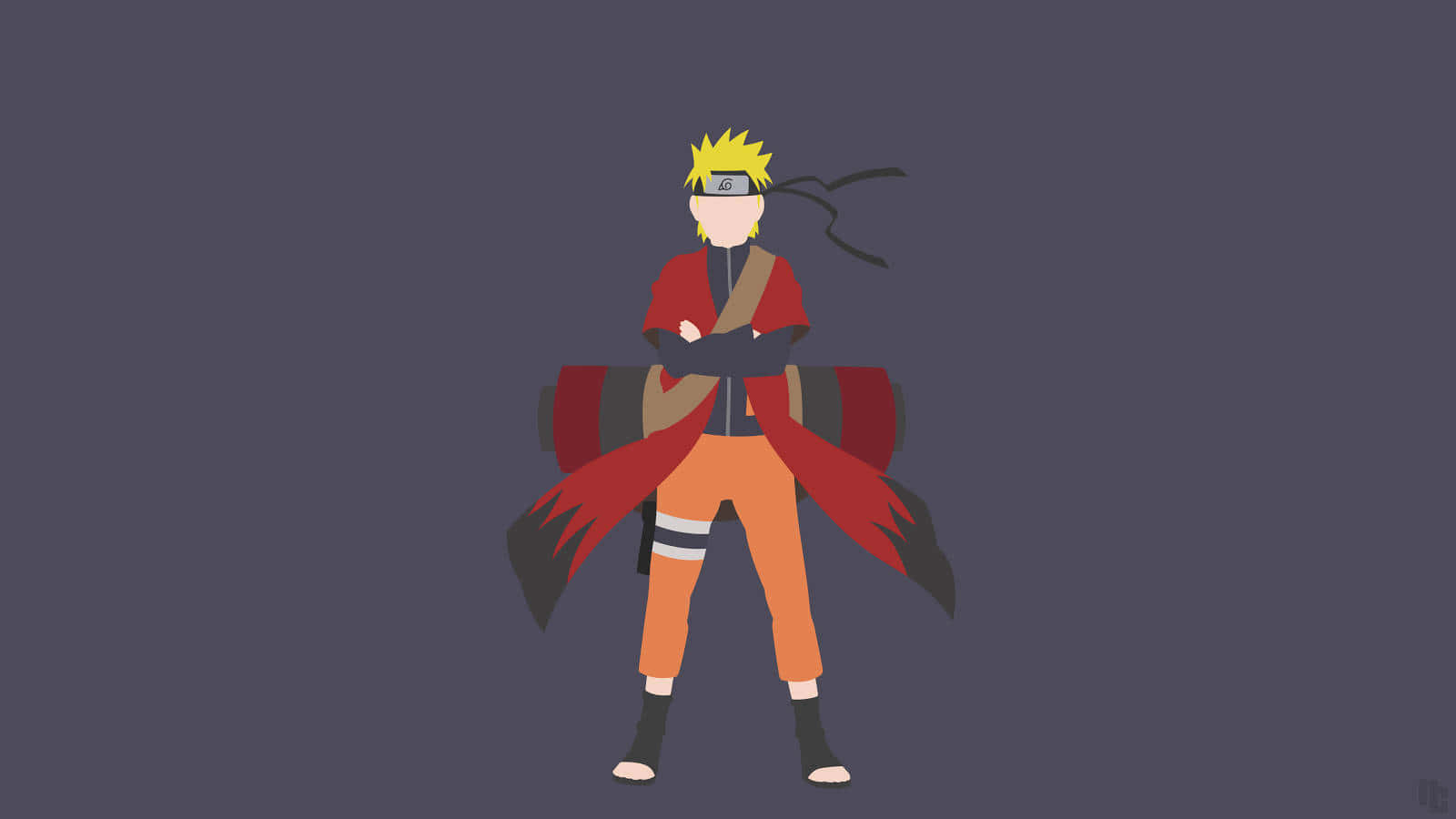 Naruto Sage Mode Minimal Anime Wallpaper