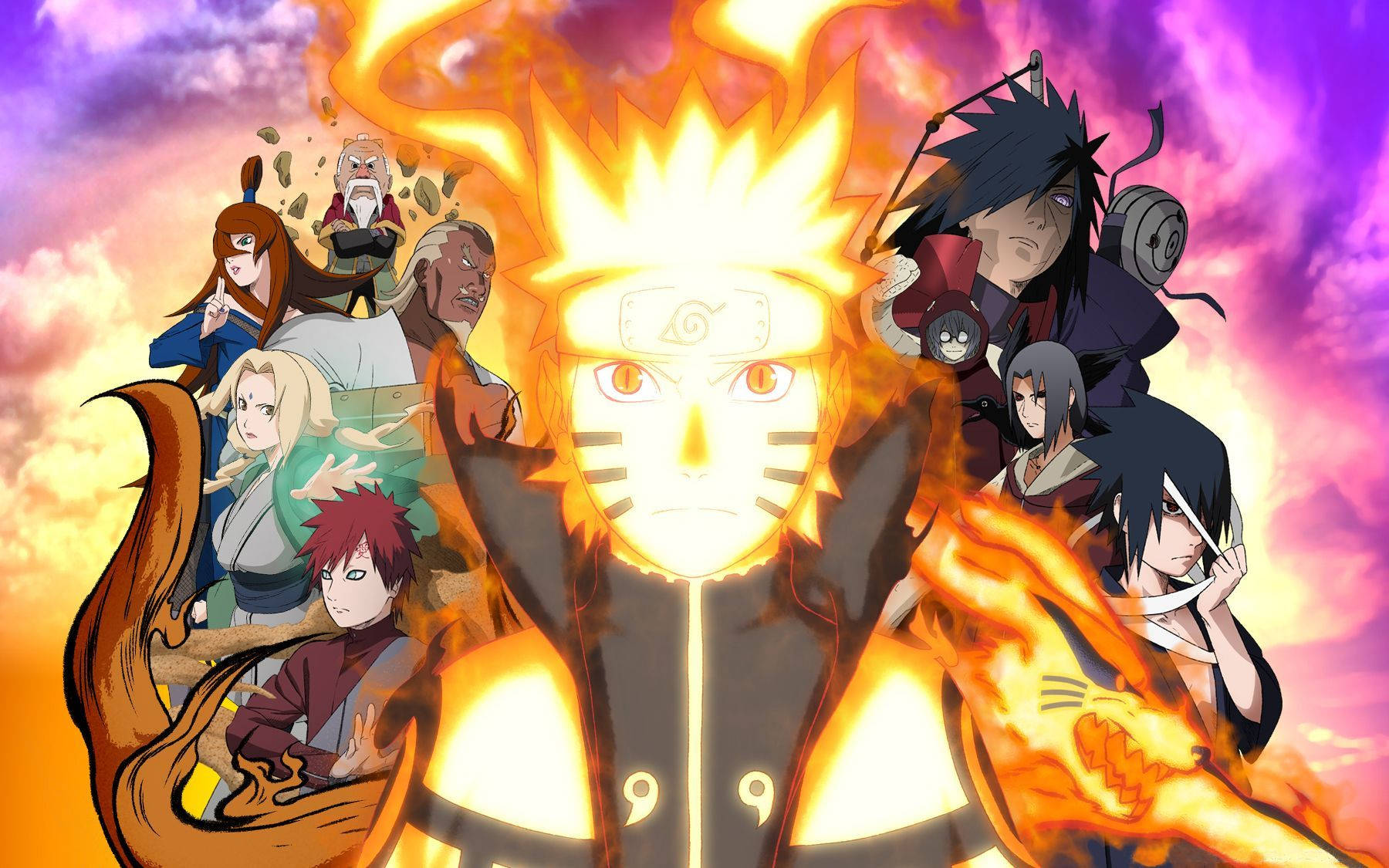 Naruto Sages Seks Stier Posteren Wallpaper