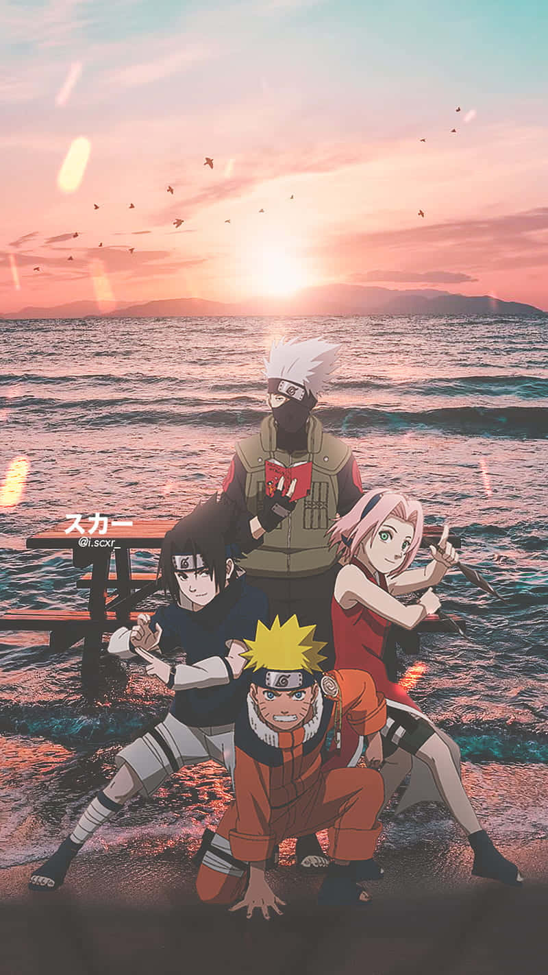 Etbillede Af Det Naturskønne Land Of Fire I Naruto. Wallpaper