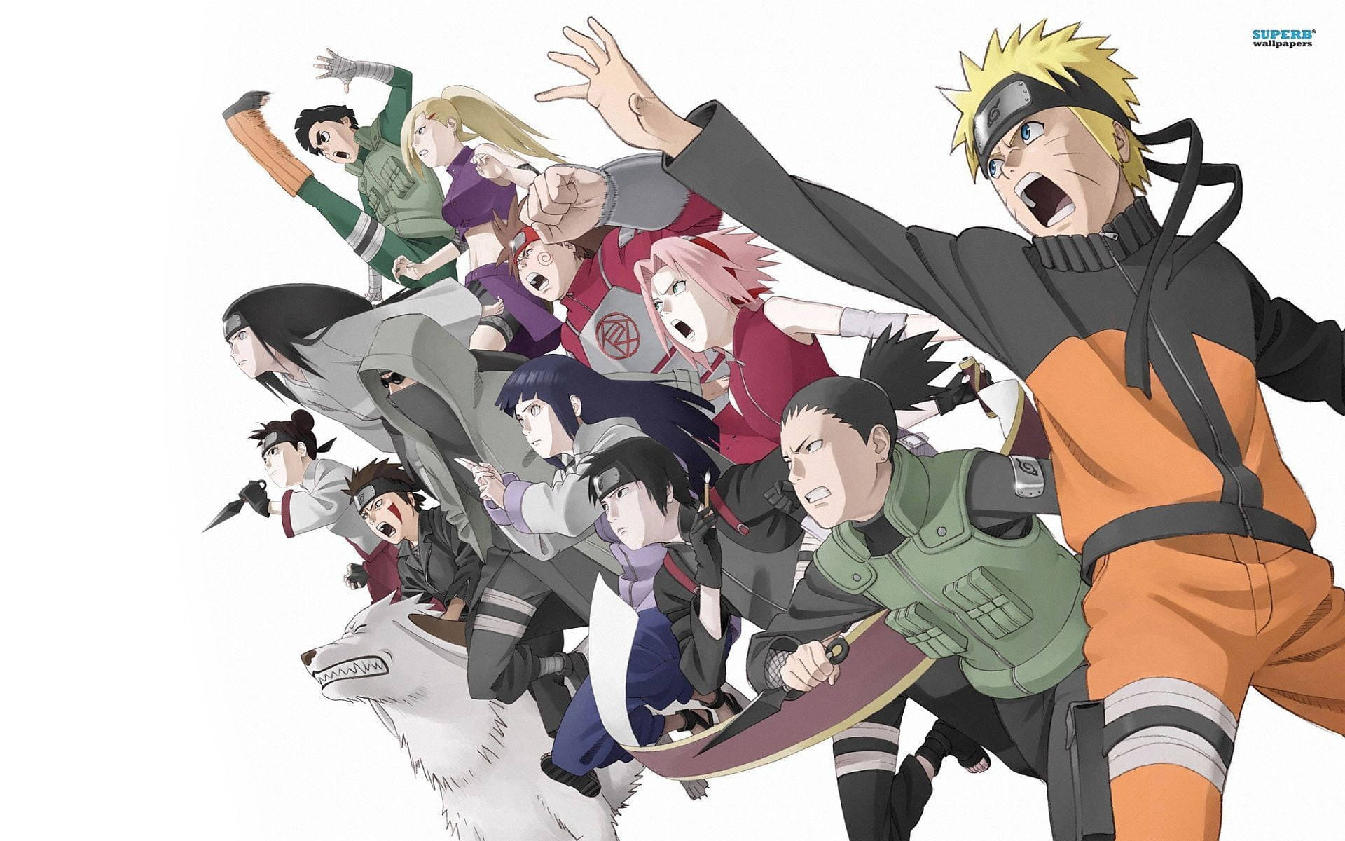 Naruto Shippuden All Characters Charging To Battle Background