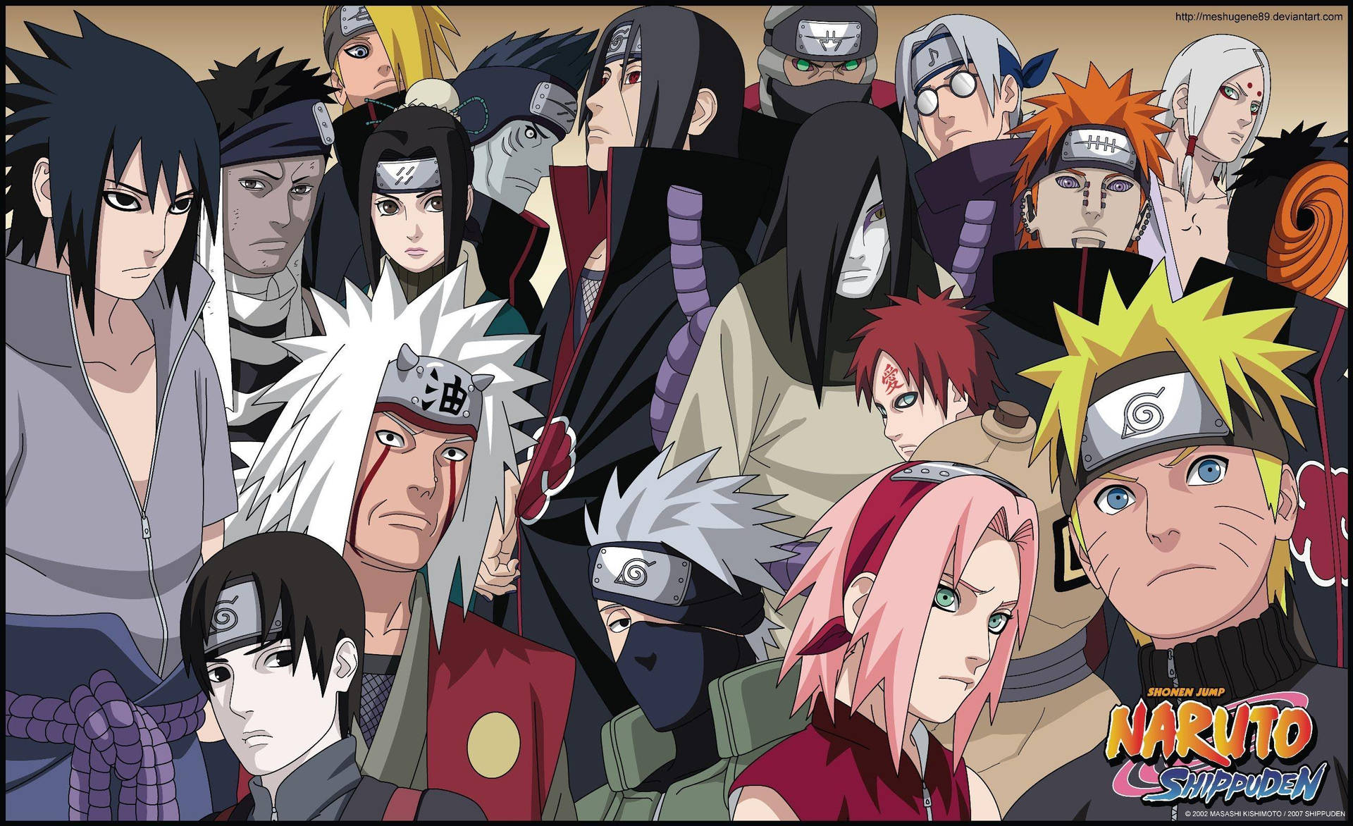 Naruto Shippuden All Characters Serious Background