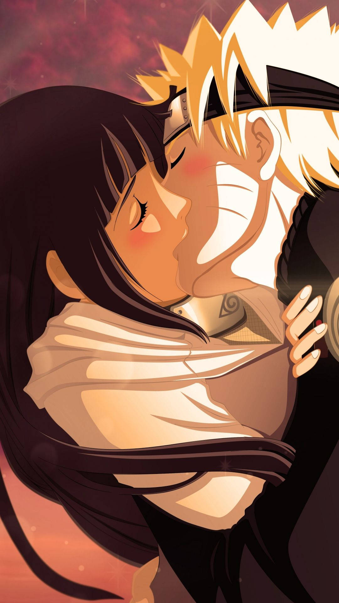 Download Naruto Shippuden Anime Couple Kiss Wallpaper 