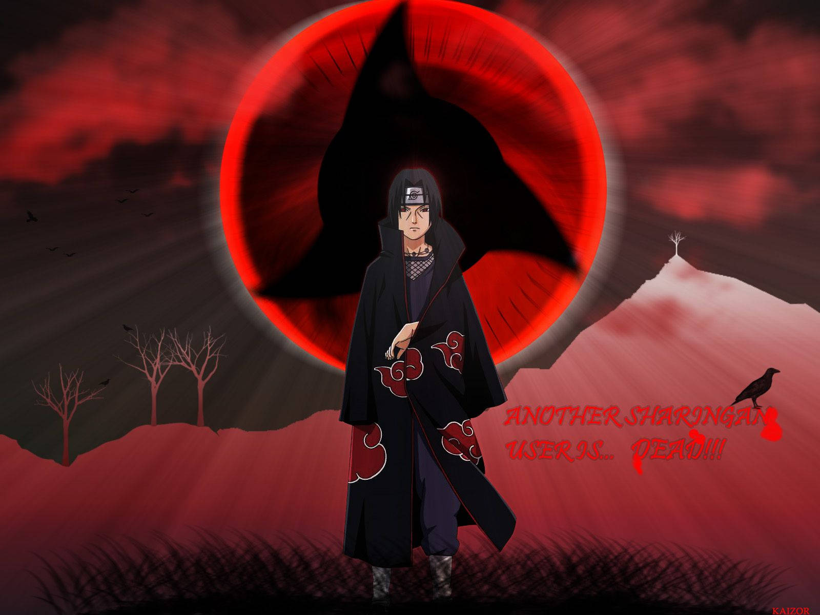Naruto Shippuden Itachi's Mangekyo Sharingan Background