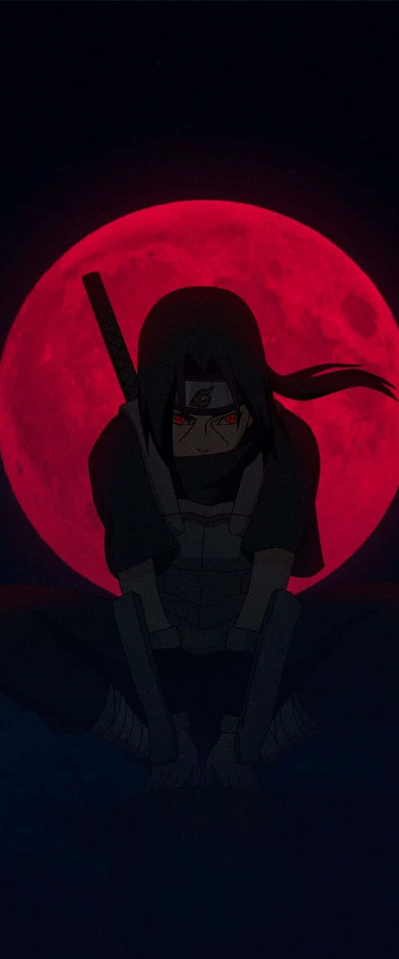 Naruto Shippuden Itachi Uchiha Red Moon Wallpaper